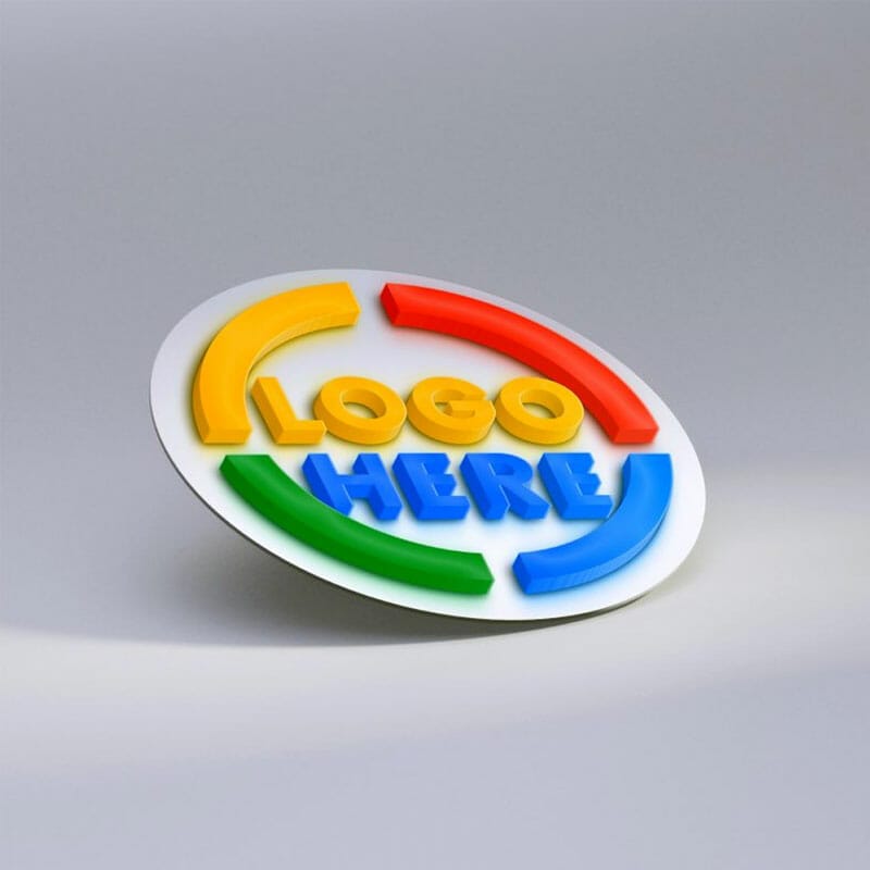 Free 3D Isometric Icon Logo Mockup PSD