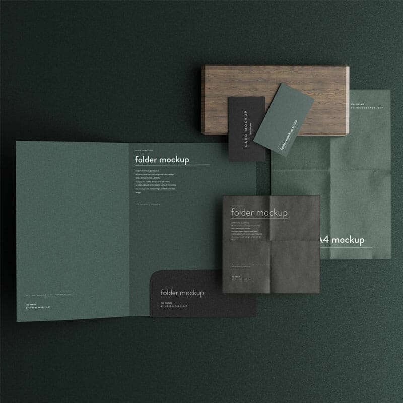 Free A4 Size Folder Mock up PSD