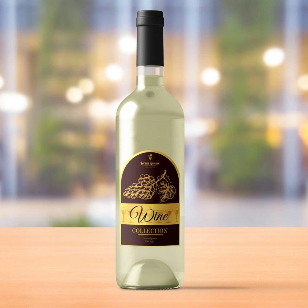 Free Alcohol Bottle Mockup PSD Template