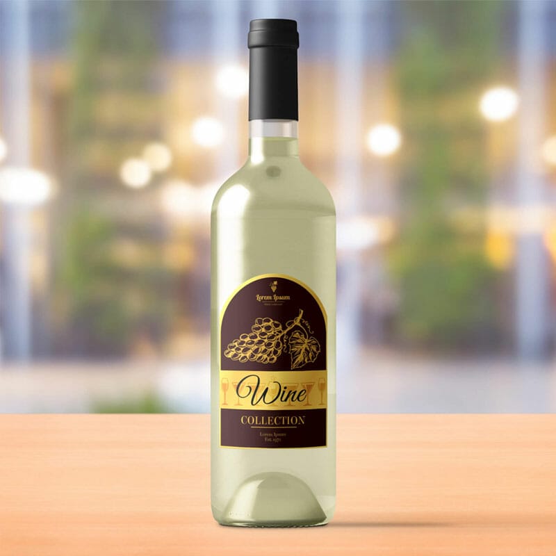 Free Alcohol Bottle Mockup PSD Template