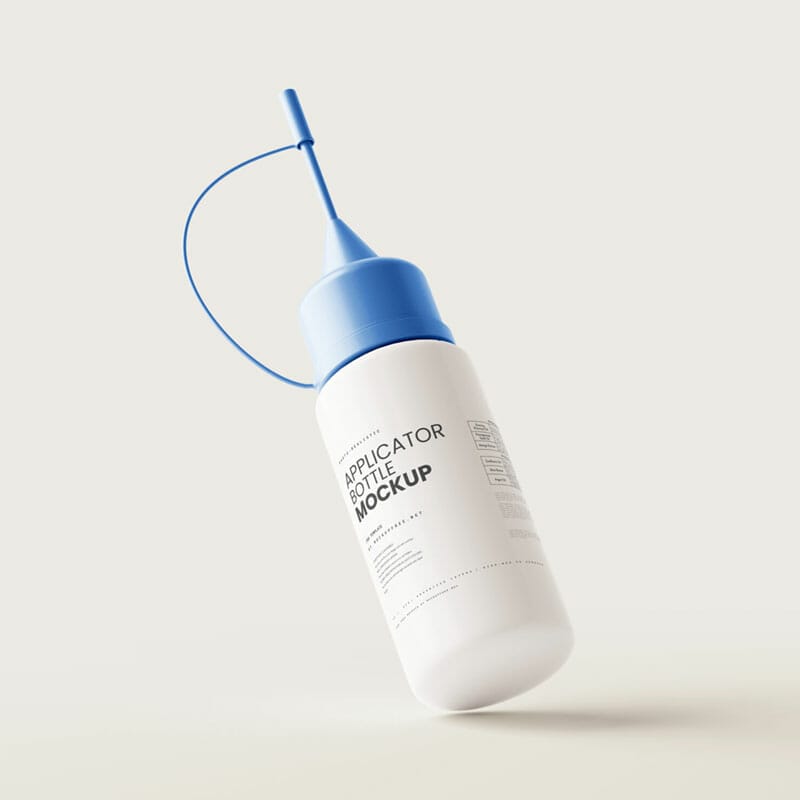 Free Applicator Bottle Mockup PSD