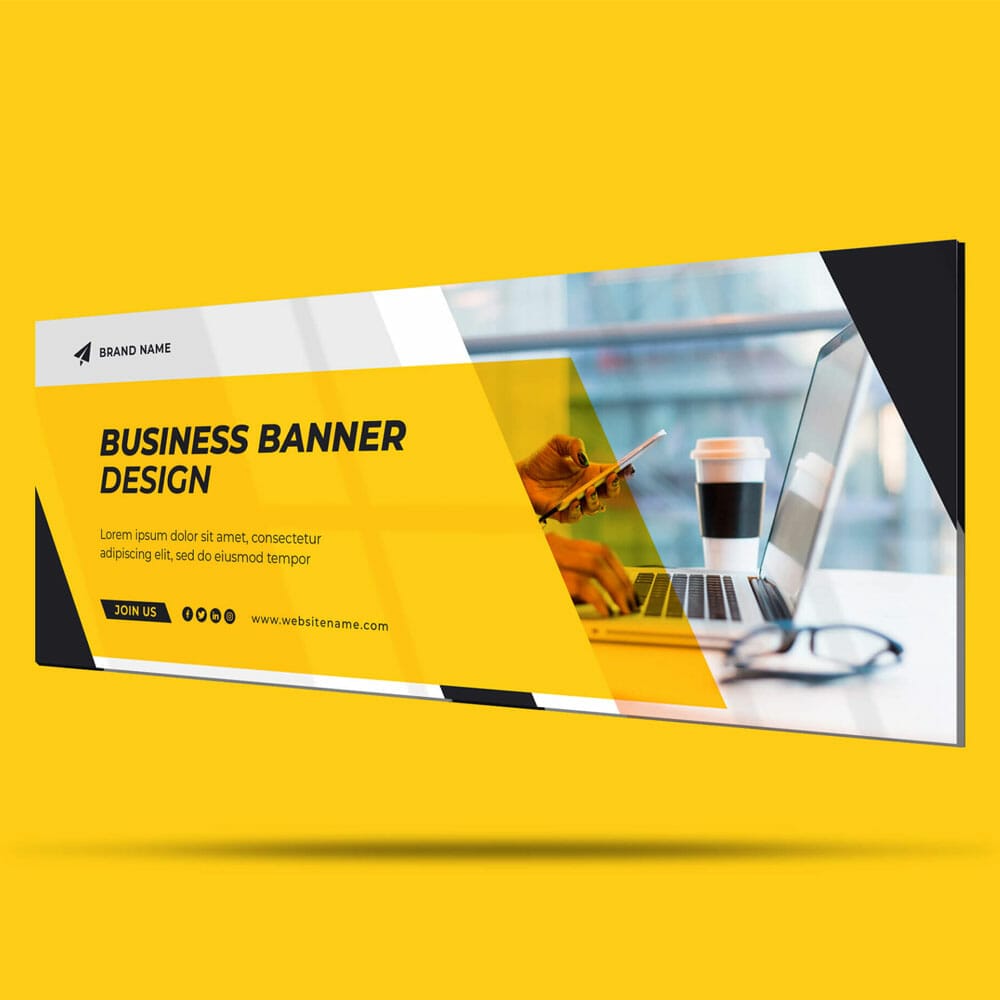 Free Banner Web Mockup PSD Template