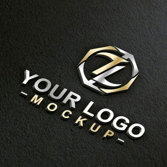 Free Black Wall Logo Mockup PSD » CSS Author