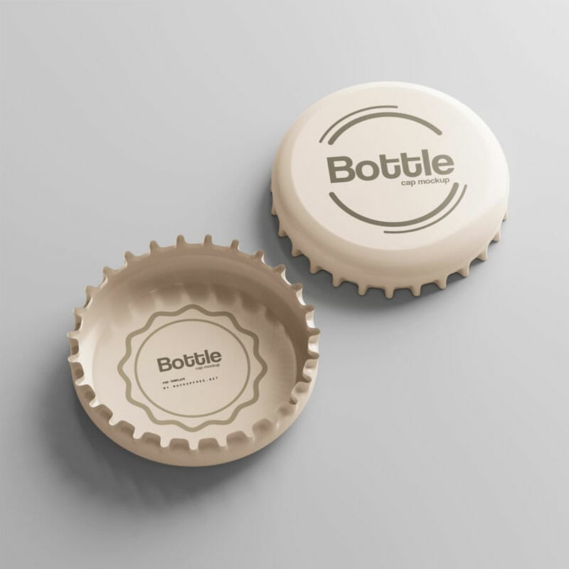 Free Bottle Cap Mockup PSD