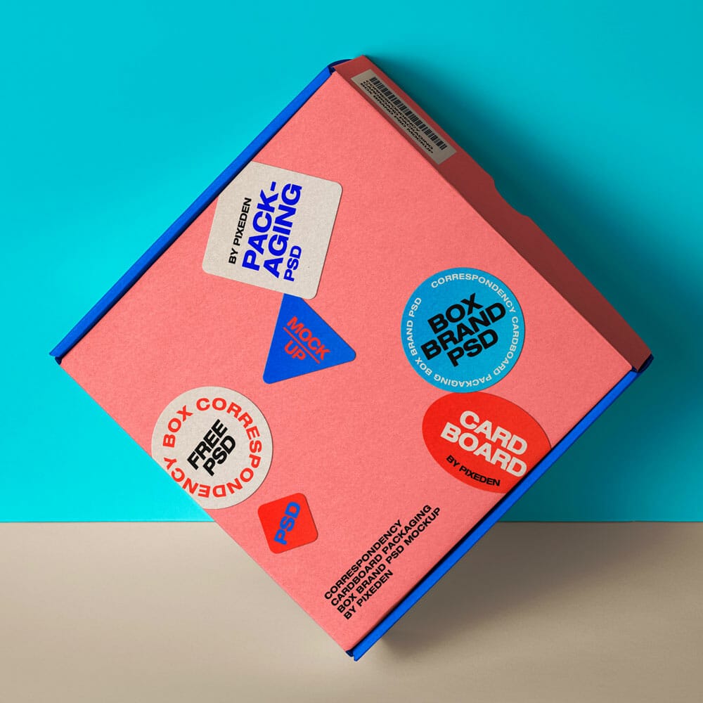 Free Branding PSD Packaging Box Mockup