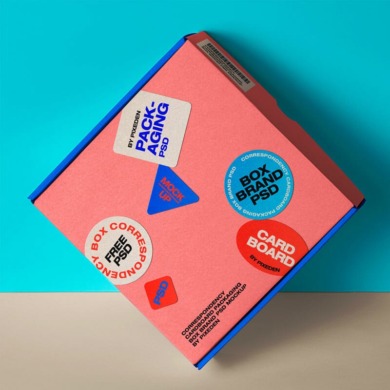 Free Branding PSD Packaging Box Mockup