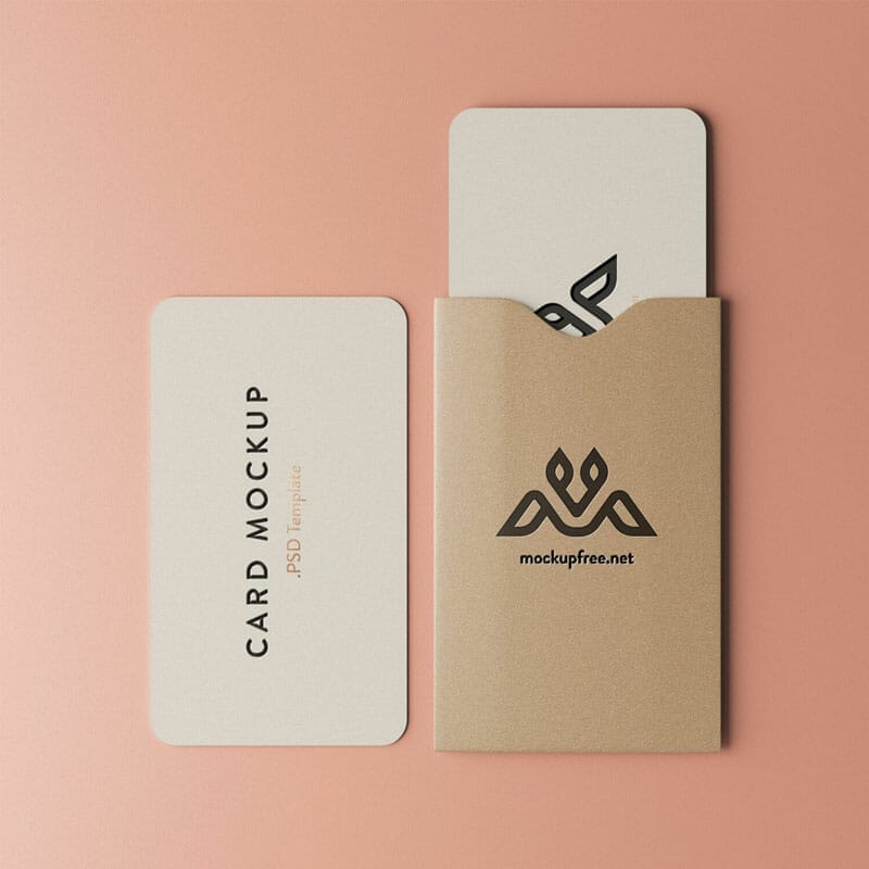 Free Business Card Sleeve Mockups PSD