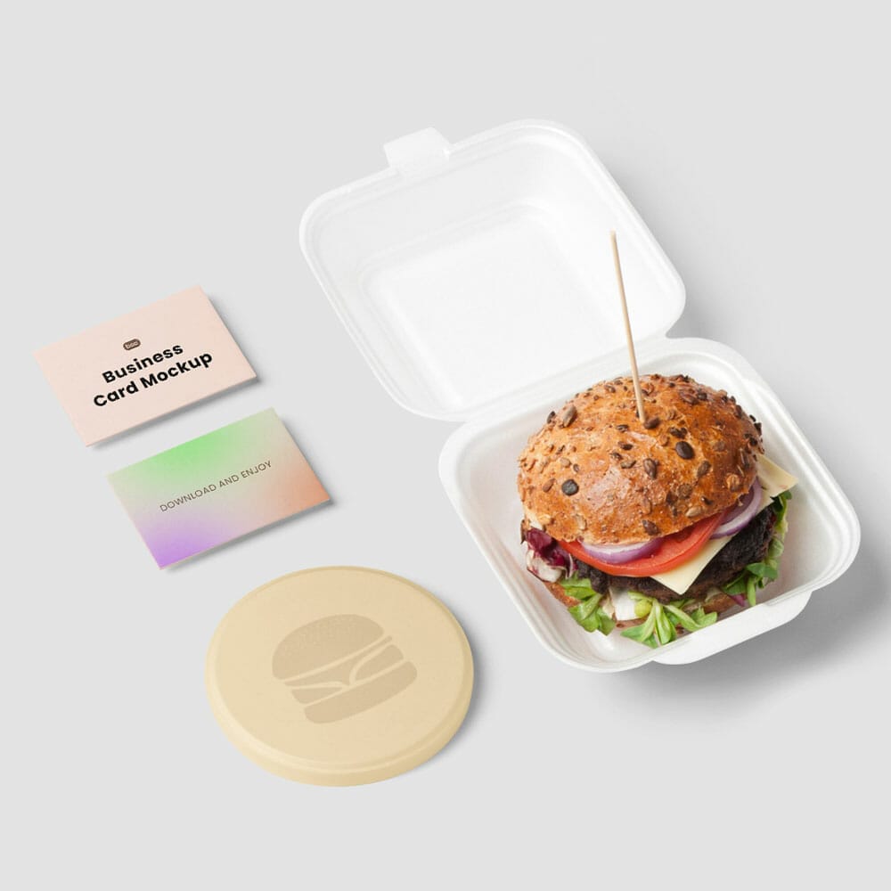 Free Business Cards With Coaster Mockup PSD