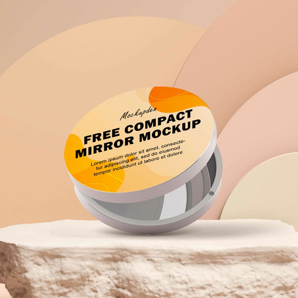 Free Compact Mirror Mockup PSD Template