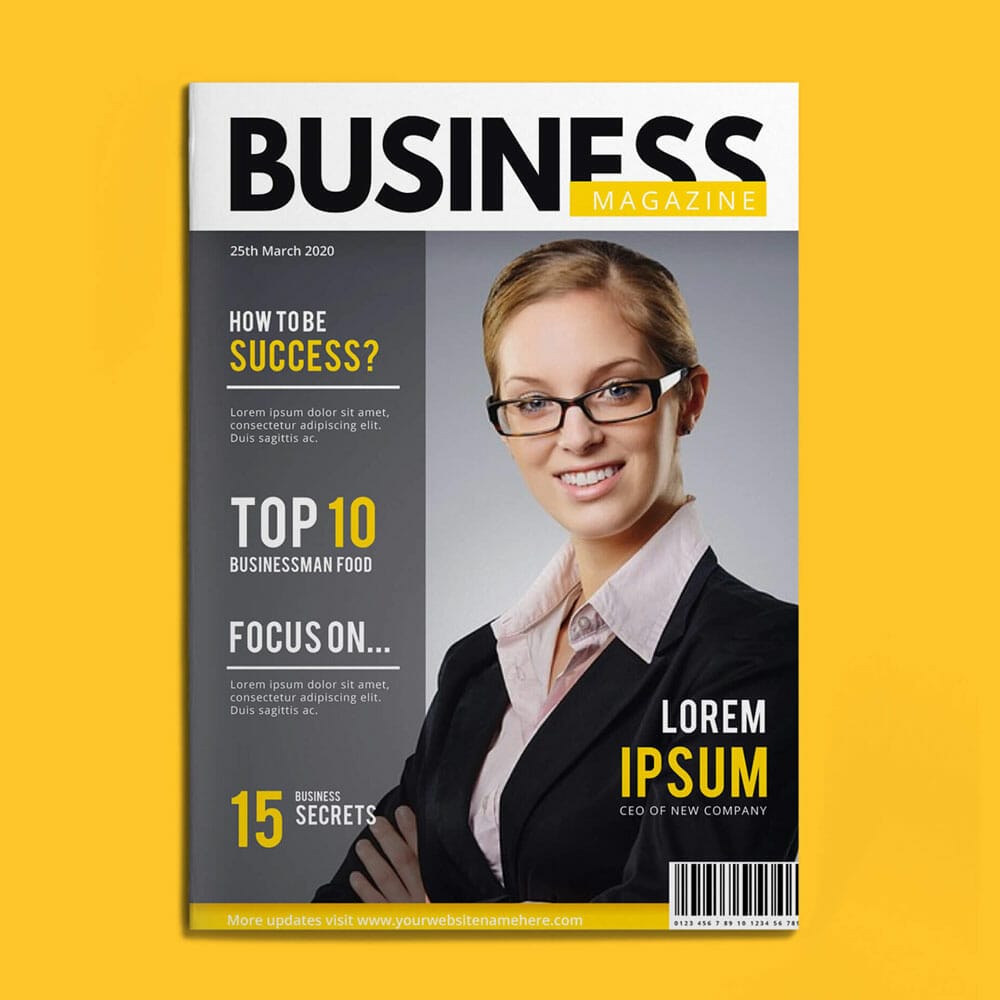 Free Cover Magazine Mockup PSD Template