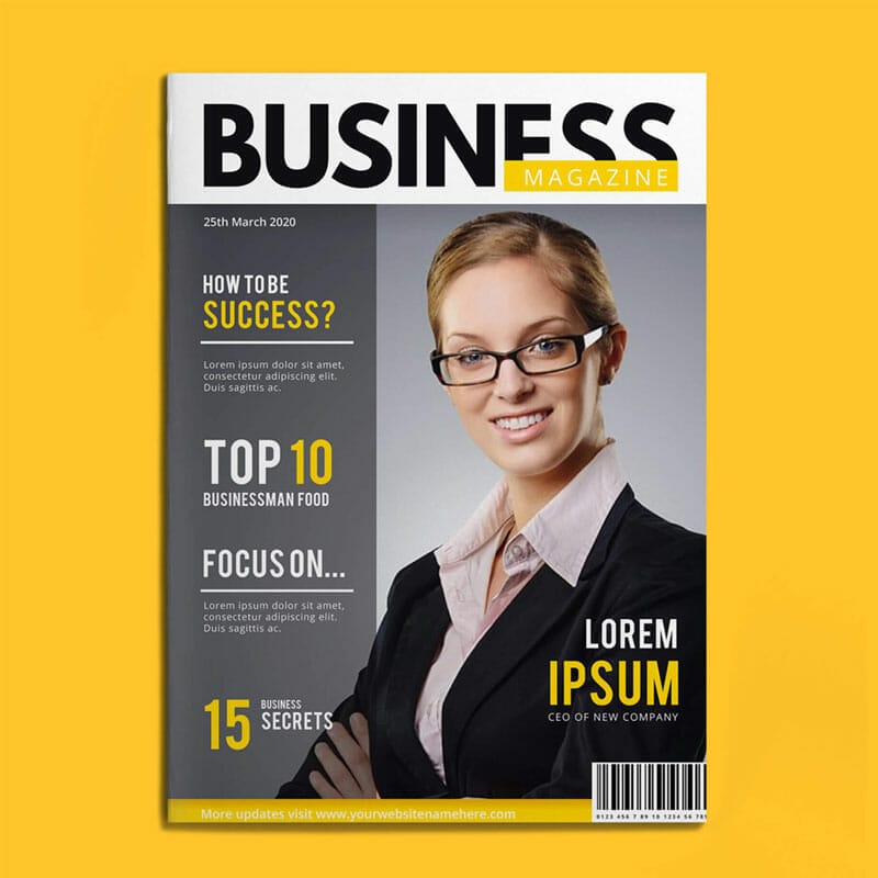 Free Cover Magazine Mockup PSD Template