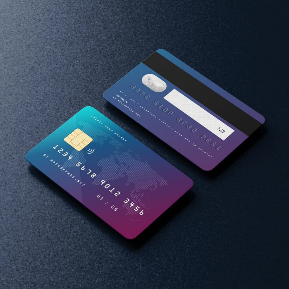 Free Credit Card Mockups PSD