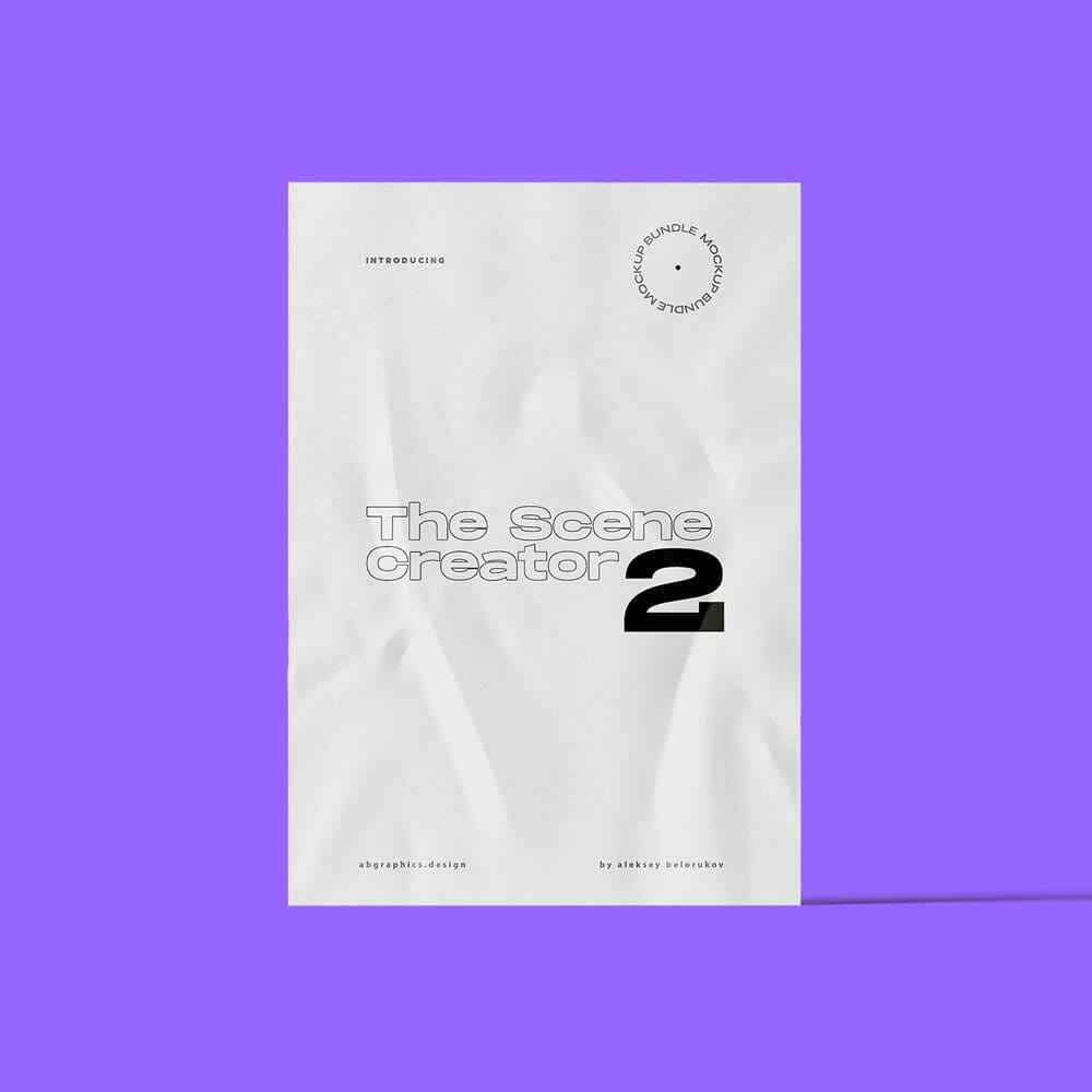 Free Crumpled Paper A4 Mockup PSD Front View