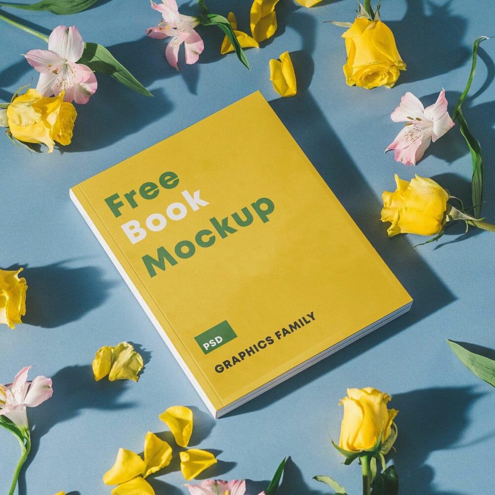 Free Decent Book Cover Design Mockup PSD