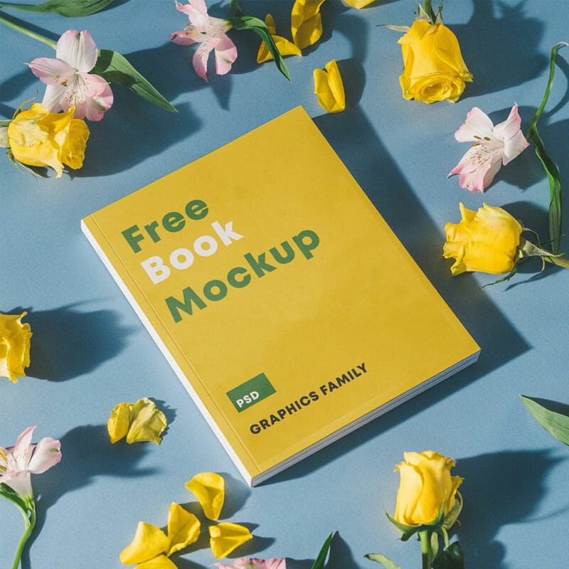 Free Decent Book Cover Design Mockup PSD