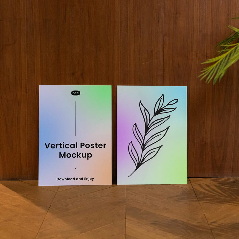 Free Double Poster Mockup PSD