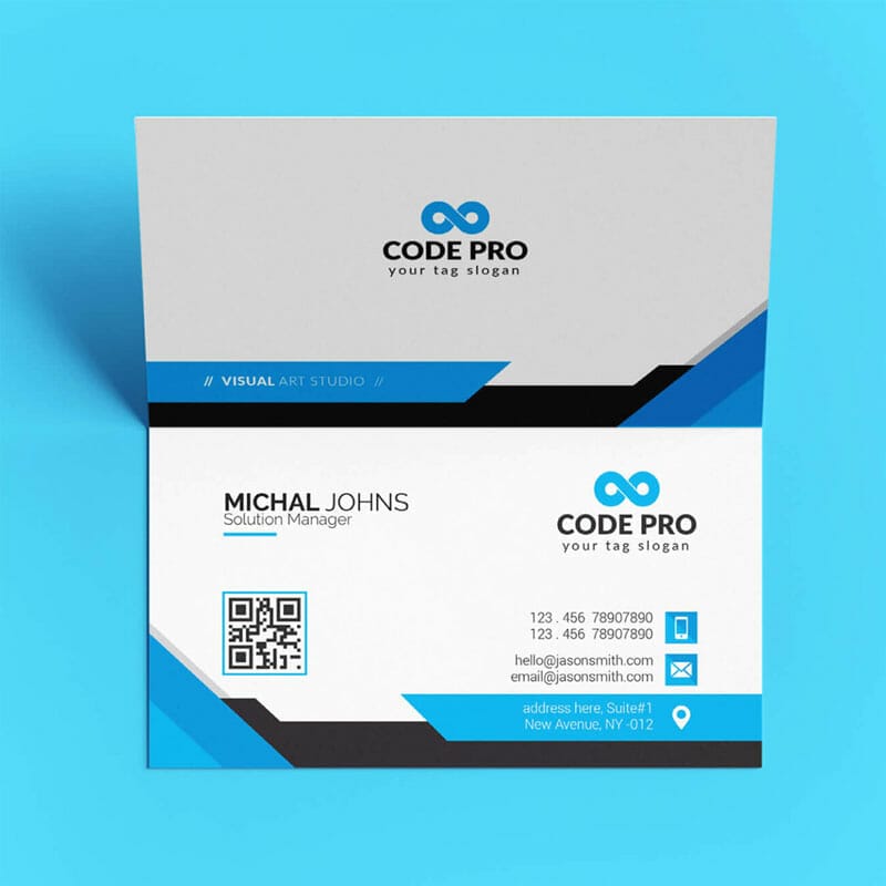 Free Folding Business Card Mockup PSD Template CSS Author Free Folding Business Card Mockup PSD Template CSS Author