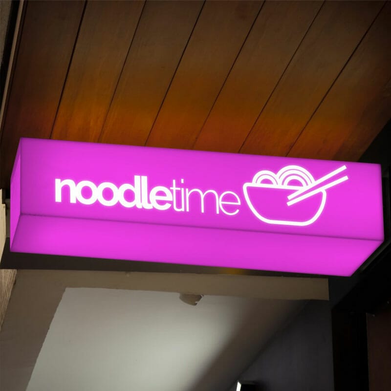 Free Glowing Bar Sign Design Mockup PSD