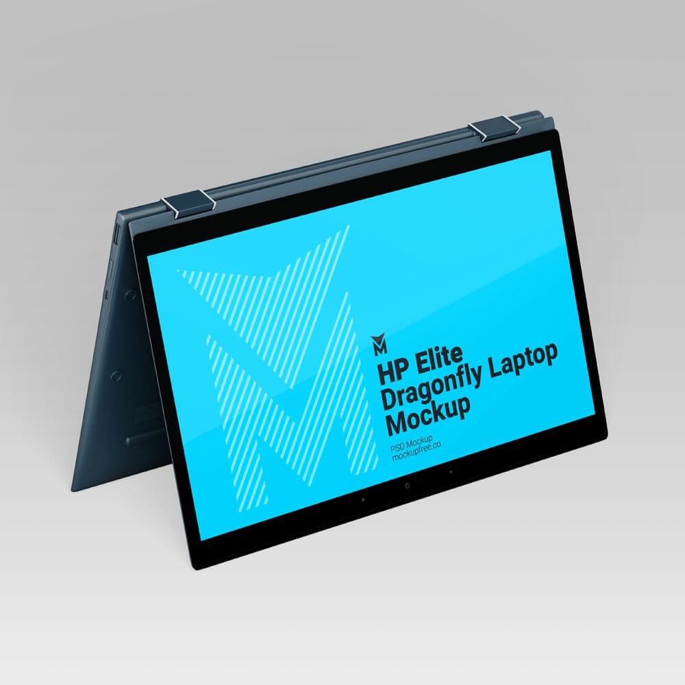 Free HP Elite Dragonfly Laptop Mockup PSD