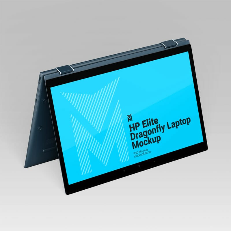 Free HP Elite Dragonfly Laptop Mockup PSD