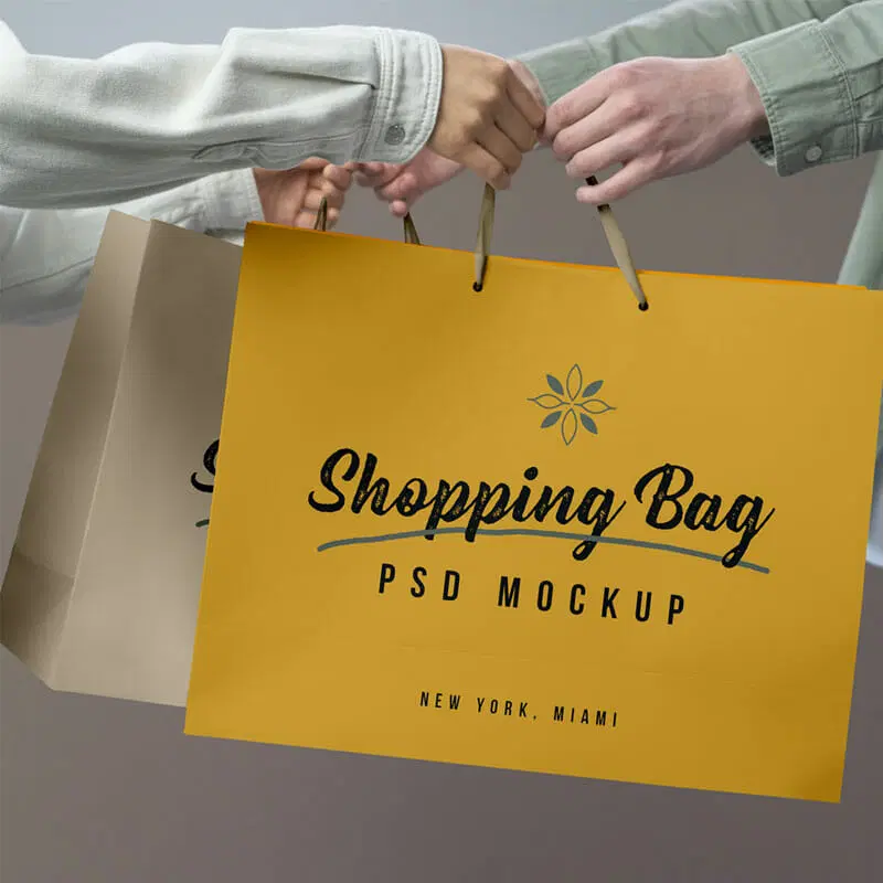 Free Hand Holding Shopping Bag Mockup PSD » CSS Author