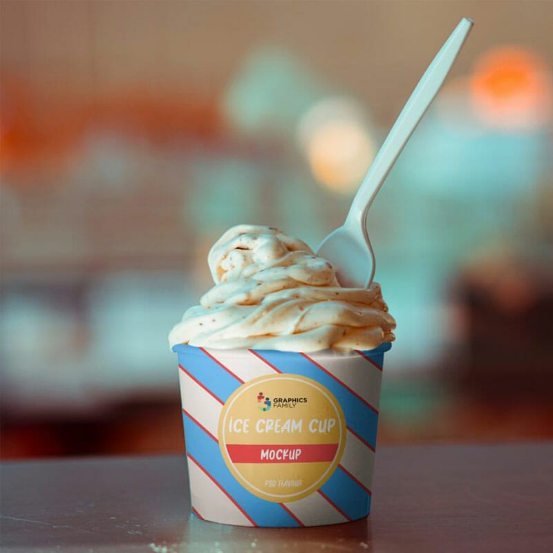 Free Ice Cream Cup Design Mockup PSD Template » CSS Author