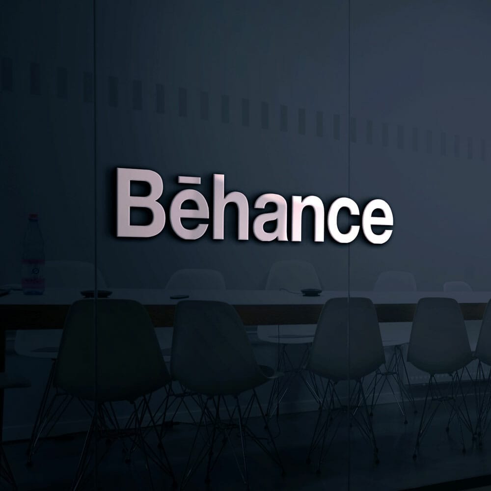 Free Logo Mockup On Office Glass PSD