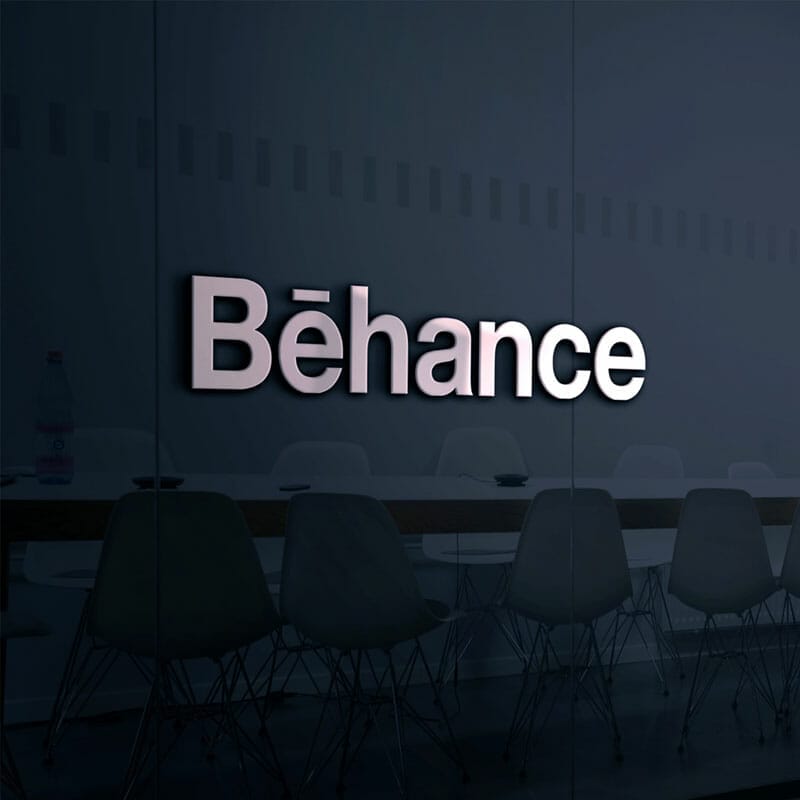 Free Logo Mockup On Office Glass PSD