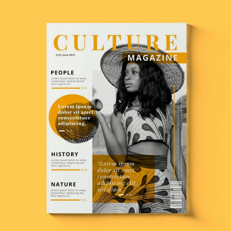 Free 8.5 x 11 Magazine Cover Mockup PSD Template