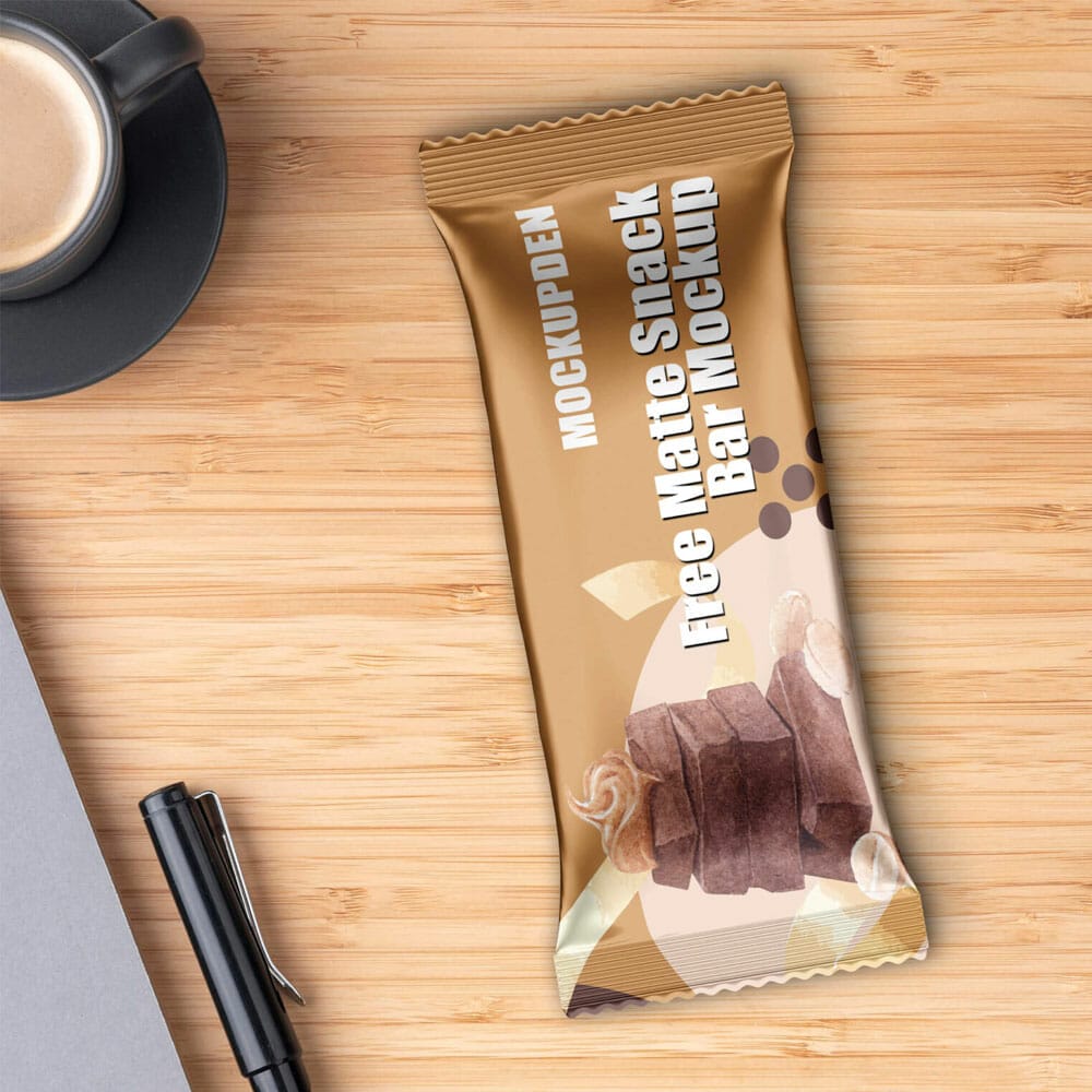 Free Matte Snack Bar Mockup PSD Template