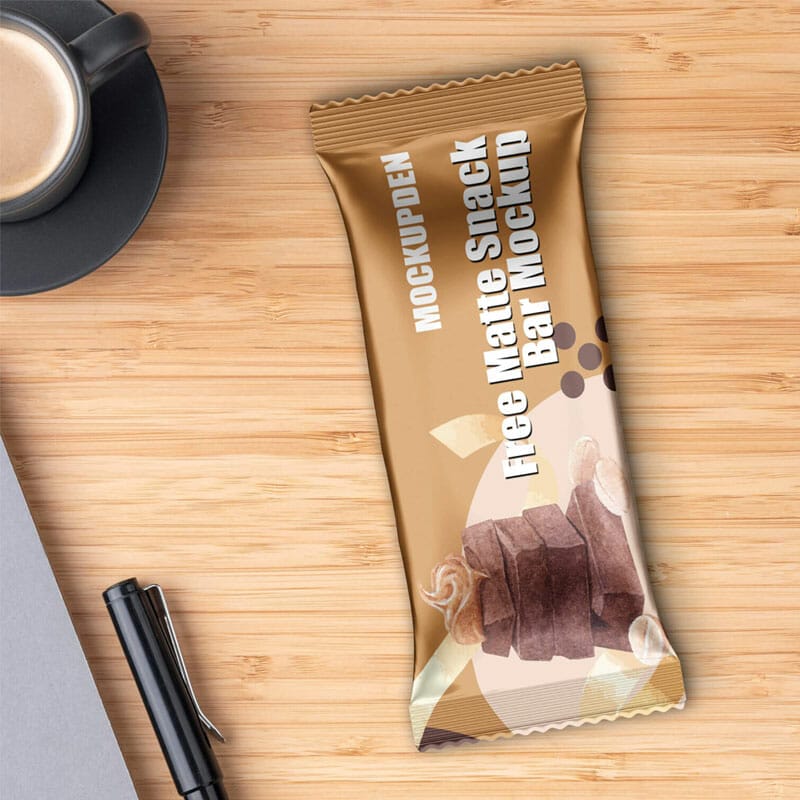Free Matte Snack Bar Mockup PSD Template