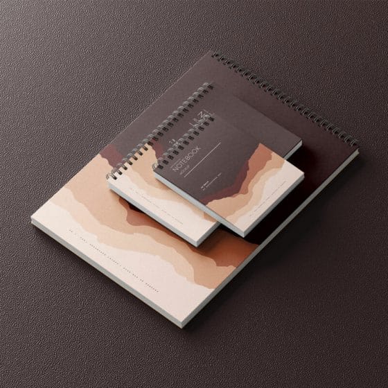 Free Notebook Branding Mockups PSD