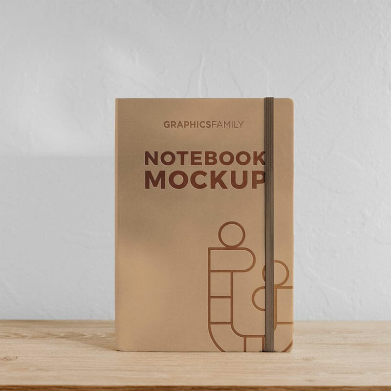 Free Notebook Embossed Effect Cover Mockup PSD » CSS Author