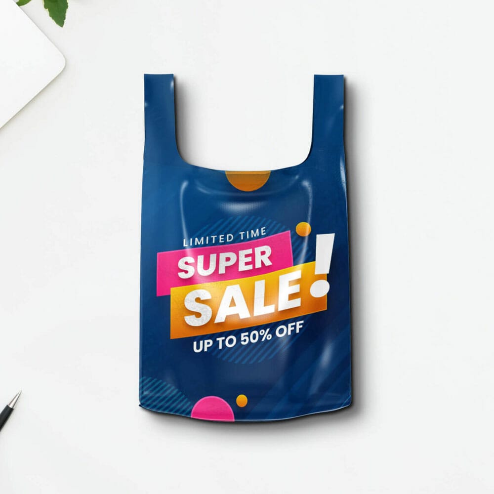 Free Nylon Carrier Bag Mockup PSD Template
