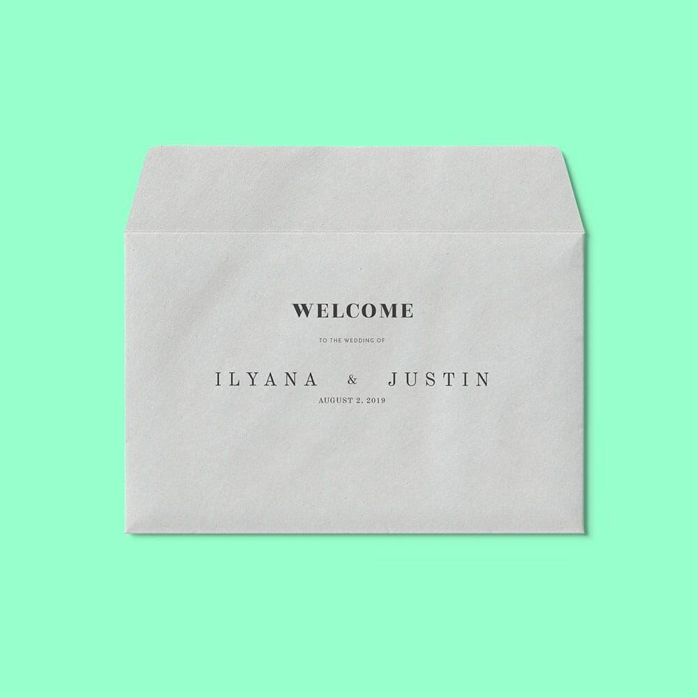 Free Open Envelope Mockup Top View PSD