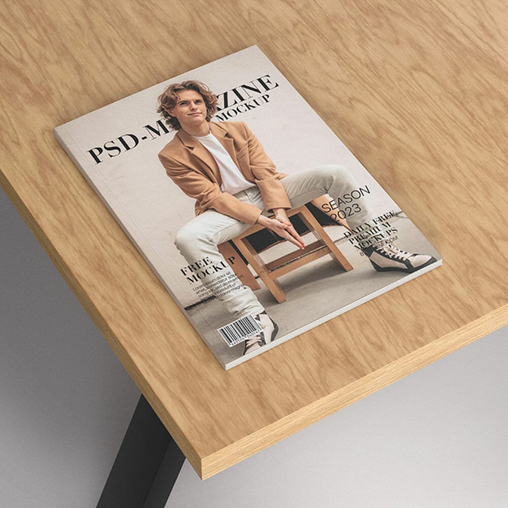 Free PSD Magazine Mockup PSD