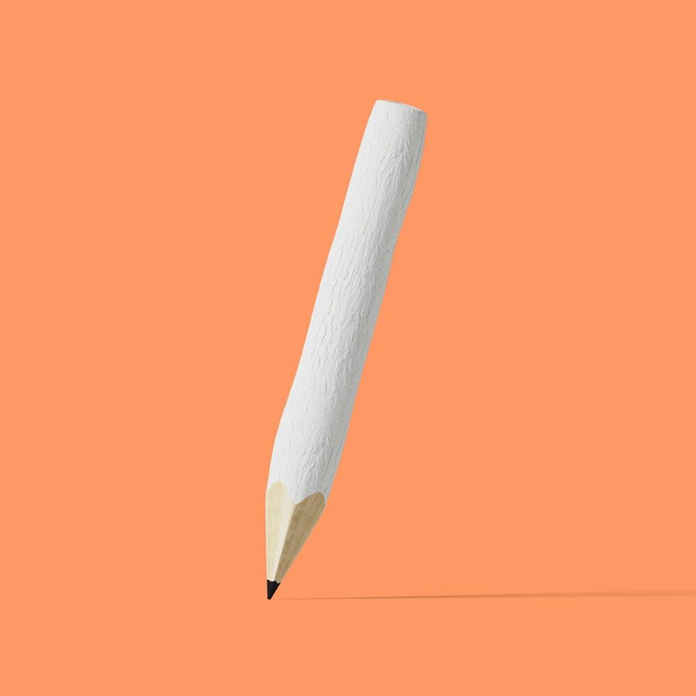 Free Pencil Mockup PSD Front View