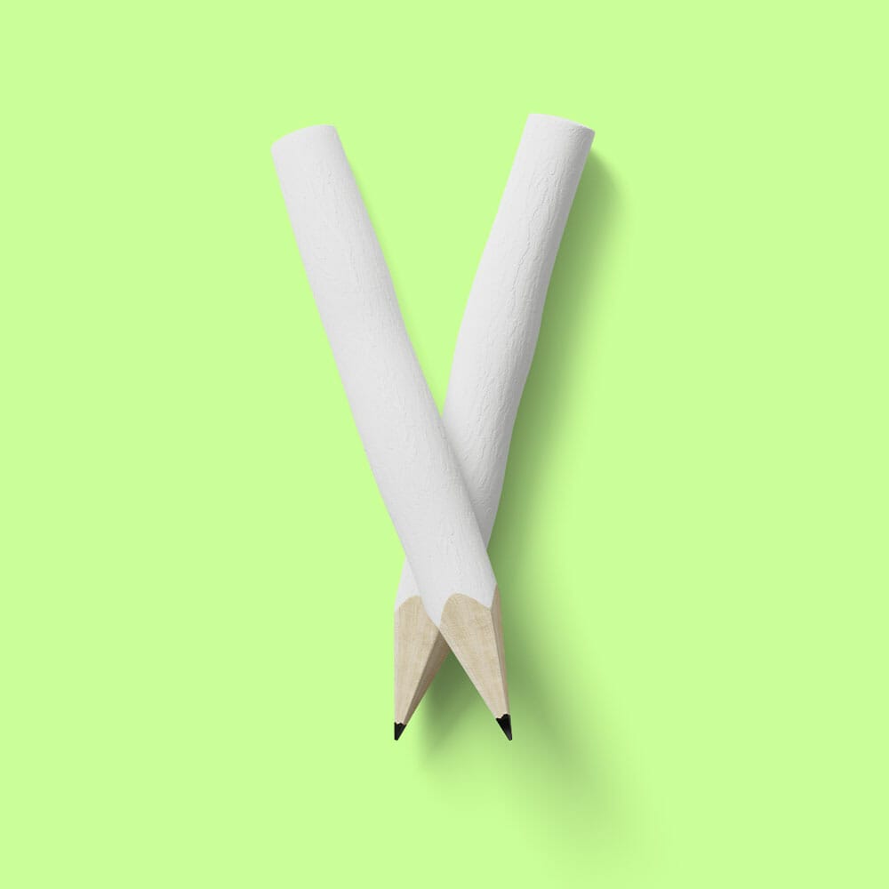 Free Pencils Mockup Top View PSD