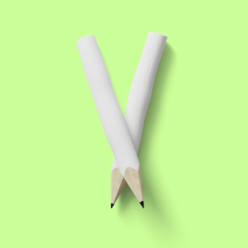 Free Pencils Mockup Top View PSD