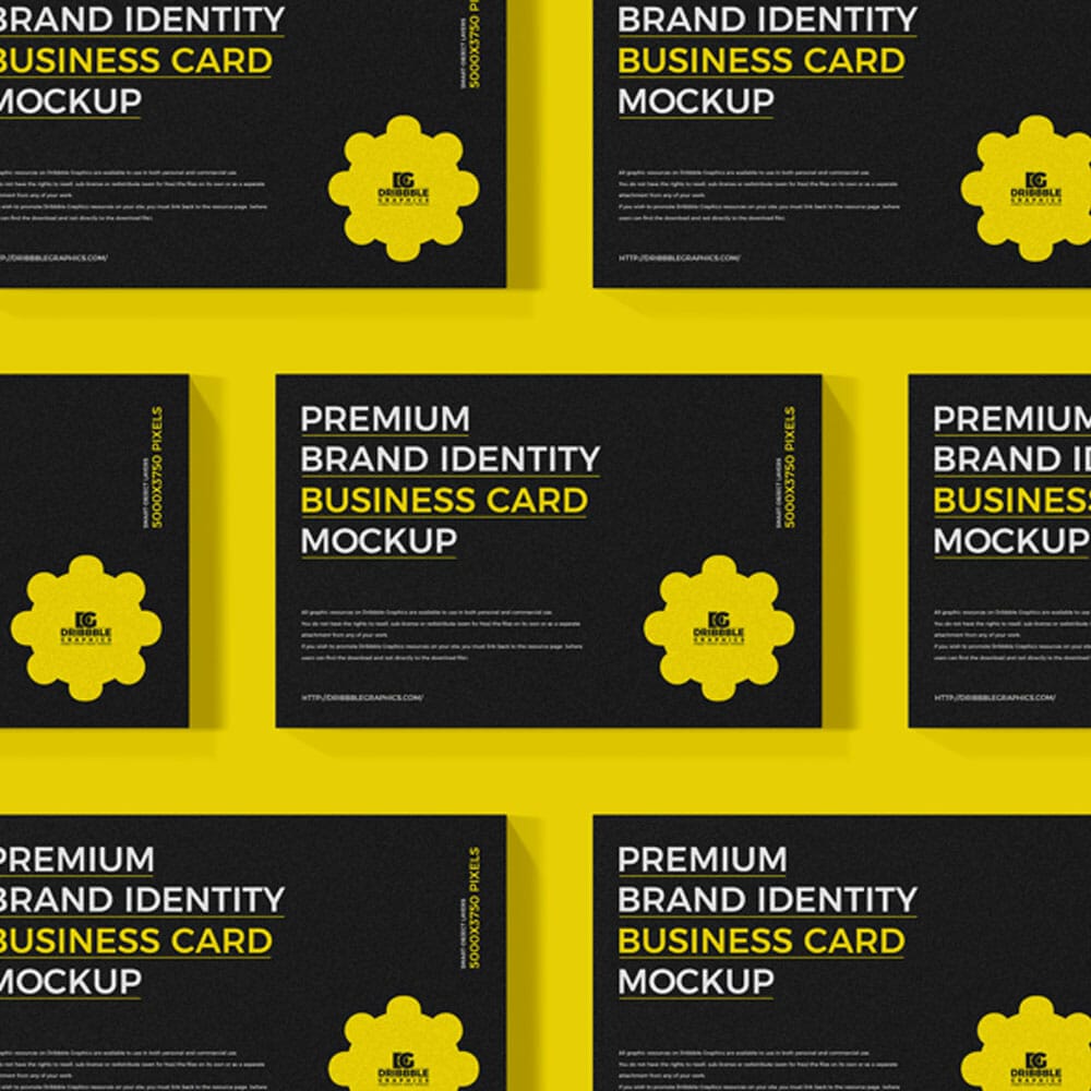 Free Premium Brand Identity Business Card Mockup PSD