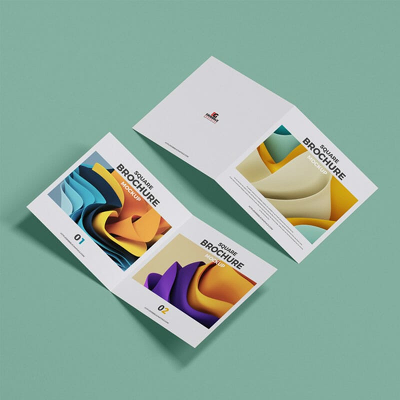 Free Premium Square Brochure Mockup PSD