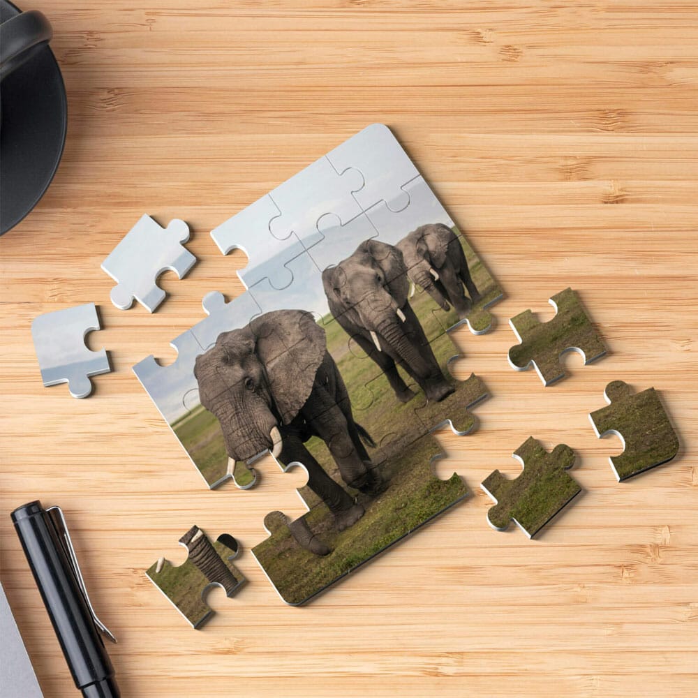 Free Puzzle Mockup PSD Template