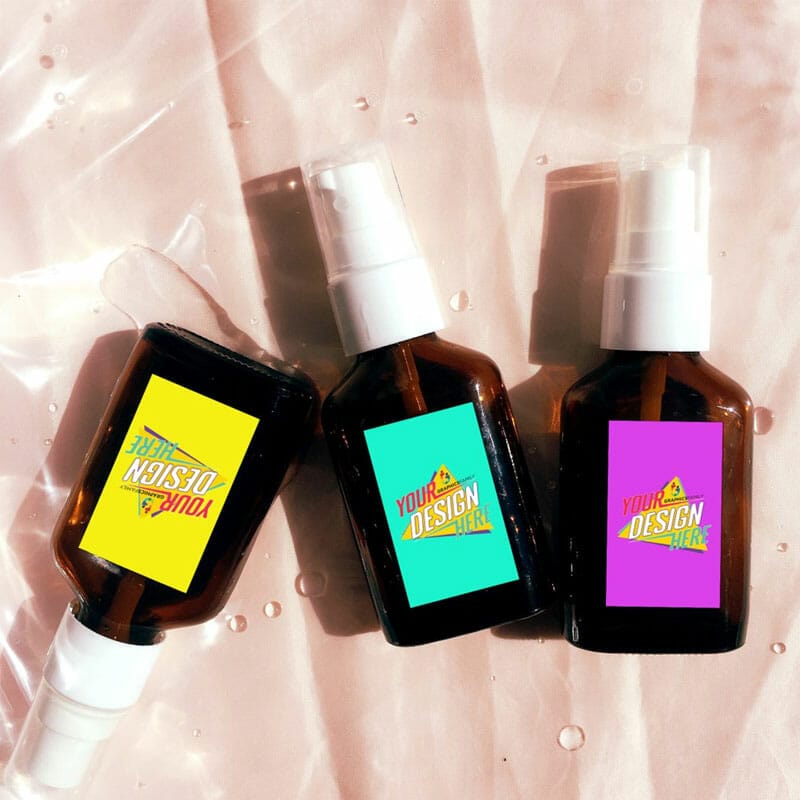 Free Serum Bottles Design Mockup PSD