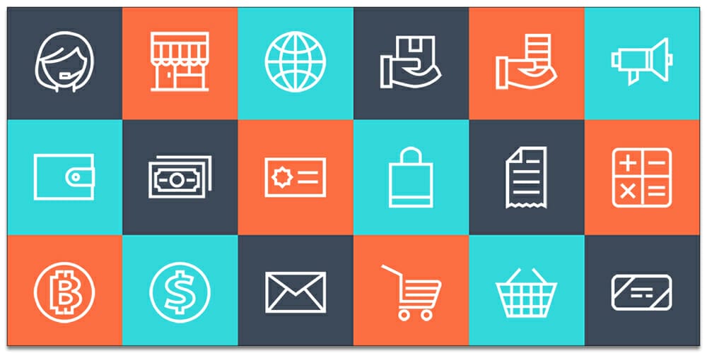Free Shopping e-commerce Icon Sets