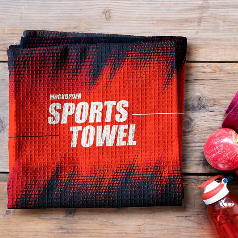 Free Sports Towel Mockup PSD Template » CSS Author