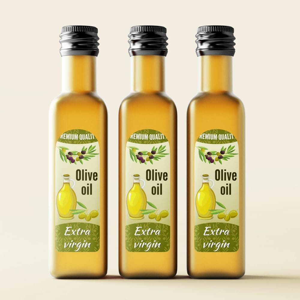 Free Square Cooking Oil Bottle Mockup PSD