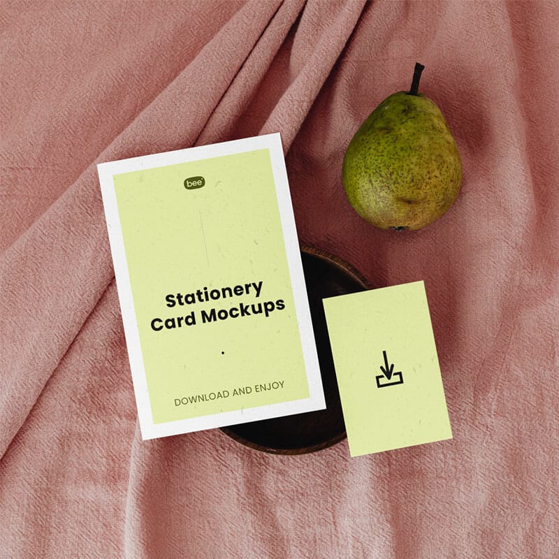 Free Stationery Eco Card Mockups PSD