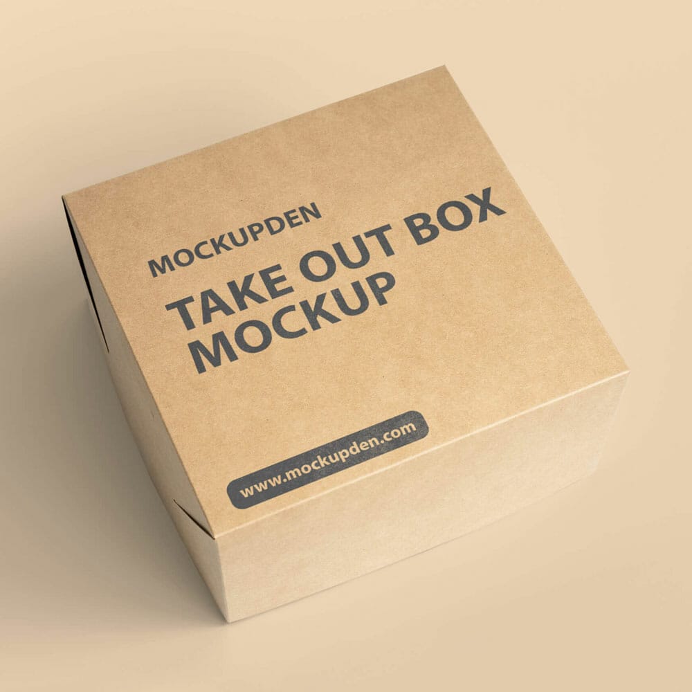 Free Take Out Box Mockup PSD Template