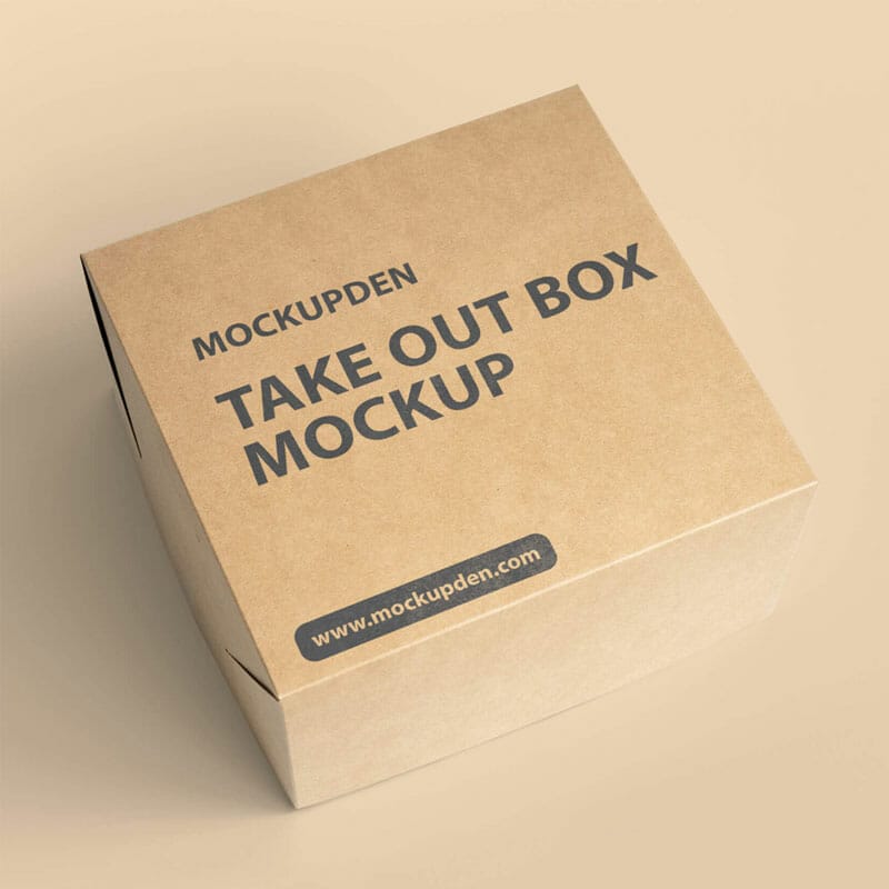 Free Take Out Box Mockup PSD Template