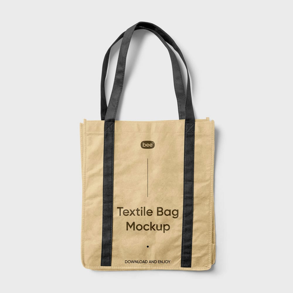 Free Textile Shopping Bag Mockup PSD